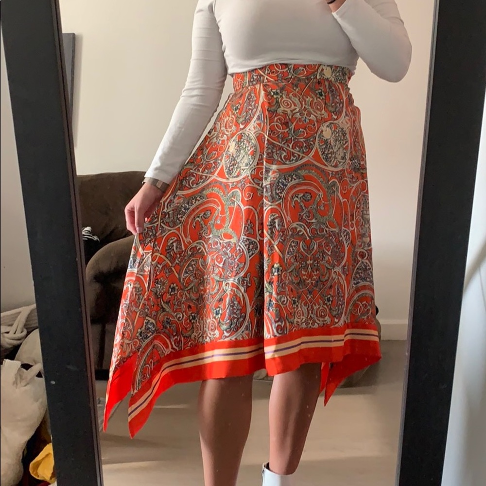 High waist midi skirt